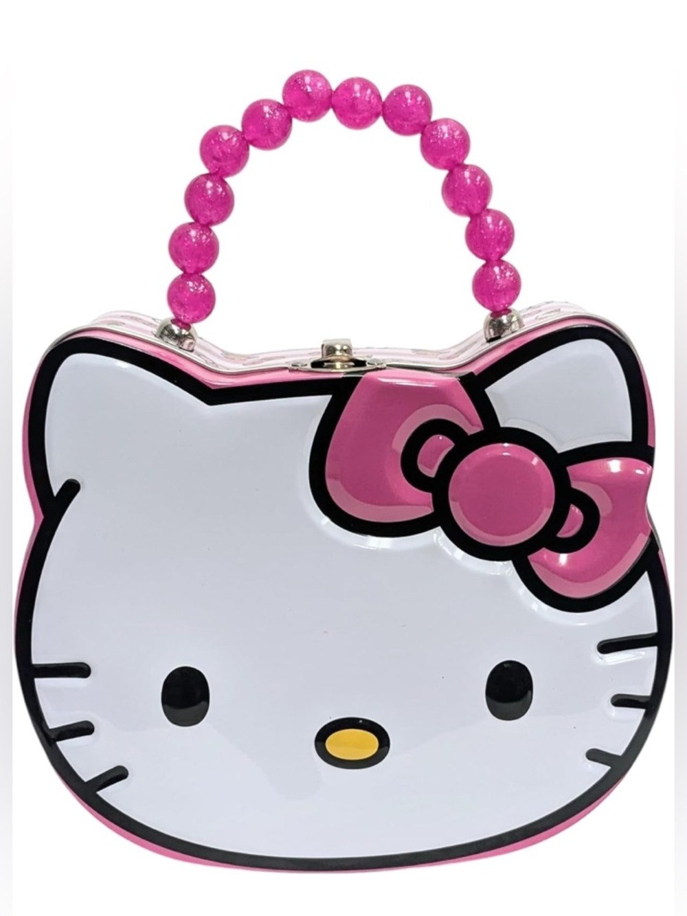 Hello Kitty Sanrio Tin Box Purse Beaded Handles